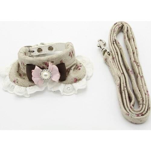 Fashion Pet Collar Leash Set Cute Style Pet Collar Traction Rope Combination Adjustable Collar For Little Dogs Cat Puppy Pet