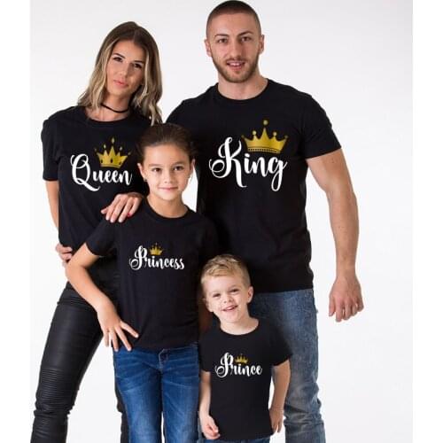 MEN Letter print Family Look Cotton T-Shirt Mother Father Baby Matching Family Matching Outfits Look Mommy and Me Shirt