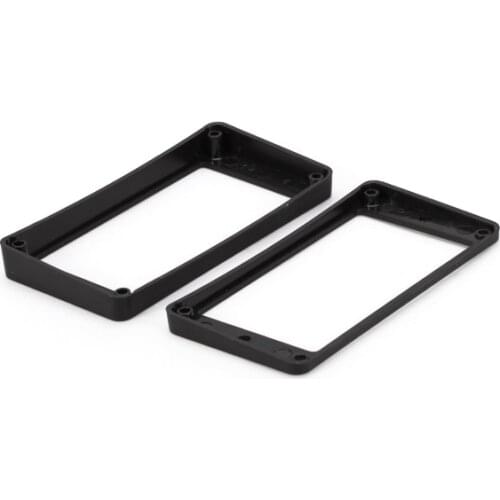 A Pair of Black Curved Neck&Bridge Humbucker Pickup Frame Mounting Rings for LP Guitar Parts Accessories
