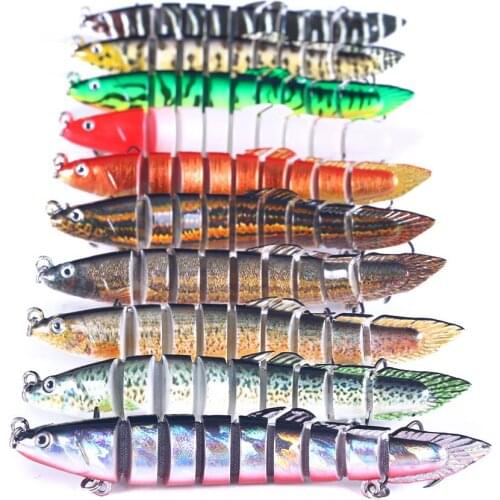 14cm 21.4g Sinking Wobblers 9 Segments Fishing Lures Multi Jointed Loach Swimbait Hard Bait Fishing Tackle Bass Pike Carp Isca