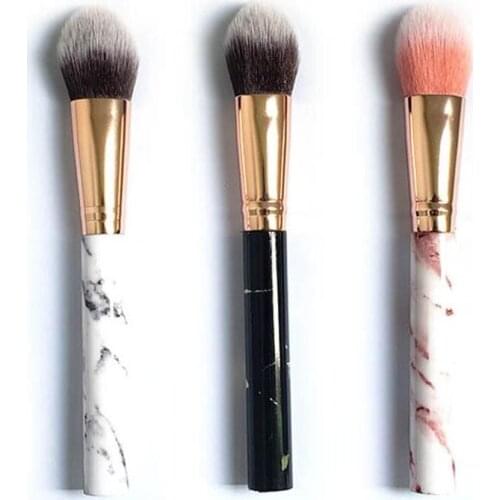 Professional Blush Brush Flame Bristle Marble Makeup Brushes Face Highlight Sculpting Cosmetic Beauty Tool 3 Color Portable