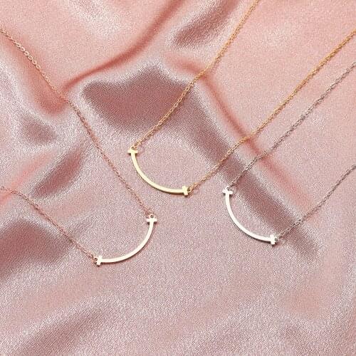 Smile Design Necklace Choker Smile Lip Shape Pendant Necklace For Women Jewelry Gold Silver Color Necklaces & Pendants A129