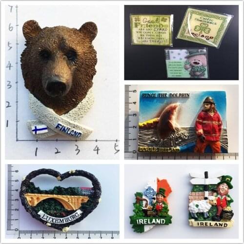 Luxembourg Ireland Finland Tourist Fridge Magnet Souvenir Creative Magnet Fridge Sticker Kitchen Accessories Decoration Home