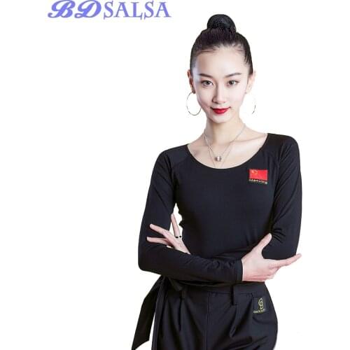 Top Latin Dance Coat New Dance Practice Clothes Male Female Friendship Modern Dance Coat ID125 Short Long Sleeve TOPS Sweat GIFT