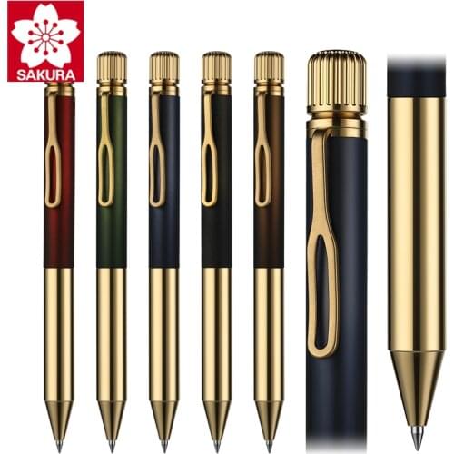 1pcs Sakura Craft-lab 001/002/003 Metal Press Gel Pen Water-based High-grade Brass Signature Pen/aluminum