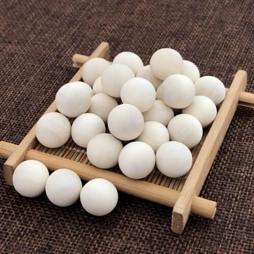 100pcs/pack 14mm unfinished lotus wood ball educational wooden ball natural wood gift balls