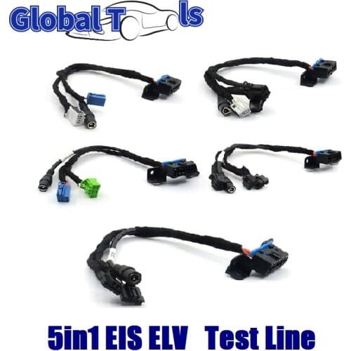 5PCS/Set Five-in-one EIS ELV Test Detect Key Cables 5in1 Works with Together VVDI MB BGA Tool CGDI MB Prog For Mercedes