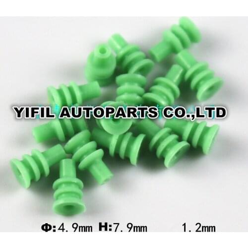 50/100/200pcs/lot Cable Cavity Plug Green Connector Hollow Rubber Seal Replacement of TE 347874-1