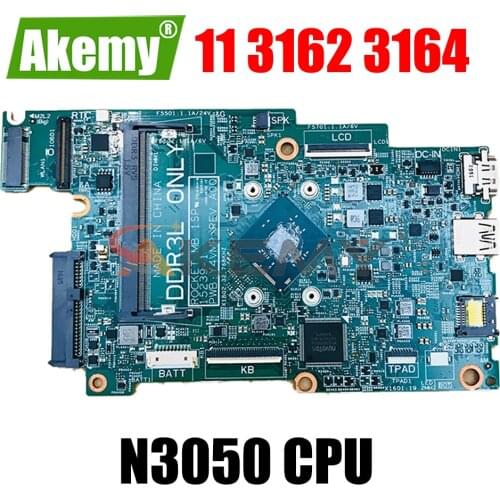 Akemy NEW N3050 CPU FOR Dell Inspiron 11 3162 3164 Laptop Motherboard 15239-1 Y4VMP CN-0P75YT P75YT Mainboard 100% tested