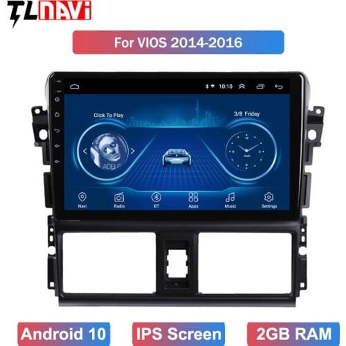 IPS Android 10 Car GPS Auto Radio Multimedia Player Head Unit For 2013-2016Toyota Vios Mirror link Support DVR