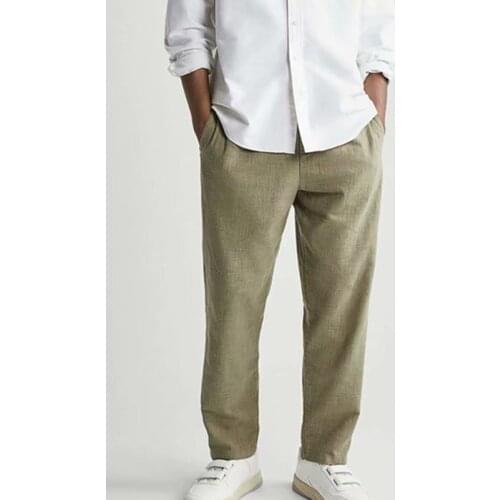 2021 Spring Autumn Fashion Men Cotton Sweatpants Casual Pockets Solid Elasticity Trousers Casual Drawstring Pants Male