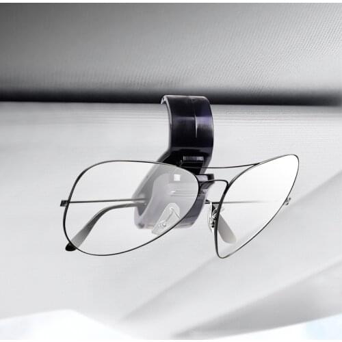 Black Glasses Clip on Car Sun Visor Sunglasses Storage Holder Glasses Portable Clip Car Card Ticket Clips Universal
