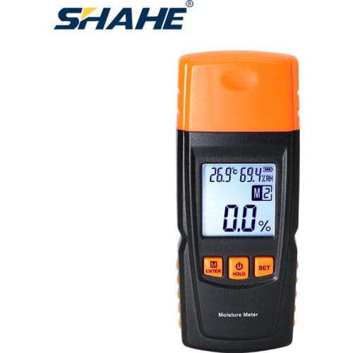 SHAHE Digital Moisture Meter 2~70% Wood Moisture Meter Hygrometer Humidity Tester Timber Damp Detector LCD Display