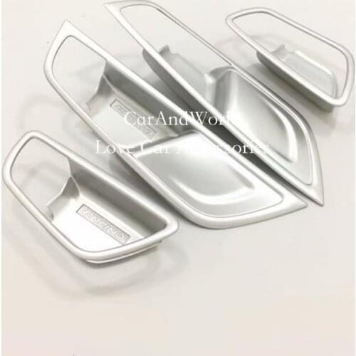 For Hyundai Encino / Kona 2017 2018 Interior Door Handle Bowl Cover Internal Panel Frame Trim ABS Chrome Car Styling Accessories