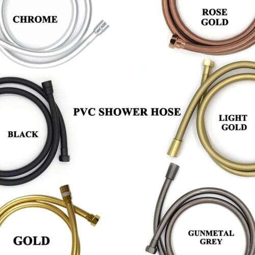 Bathroom PVC Flexible Shower Tube Toilet Bidet Hand Sprayer Hose Silver/Black/Grey/Gold/Rose Gold 150CM Shower Plumbing Hose