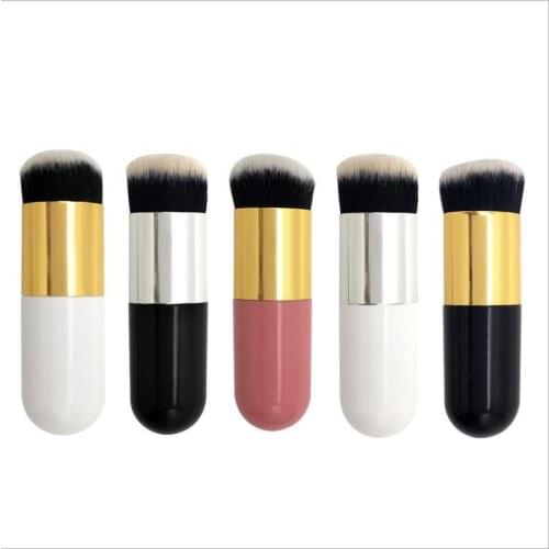 Hot Sale Chubby Pier Foundation Brush Flat Cream Makeup Brushes Professional Cosmetic Make-up Brush T0420