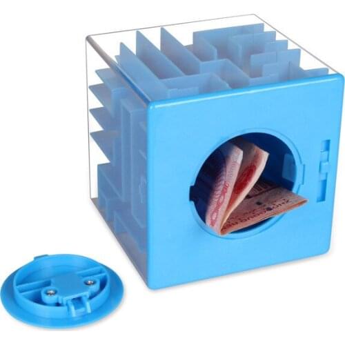 Primary Labyrinth Players 3D Maze Storage Tank Money Box Magic Cube Intelligence Toys for Children Kids and Adults Puzzle Gift