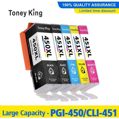 Toney King PGI-450 PGI 450 CLI 451 Compatible ink Cartridge For Canon PIXMA MG5440 MG5540 MG5640 MG6440 Ip7240 MX924 IX6540