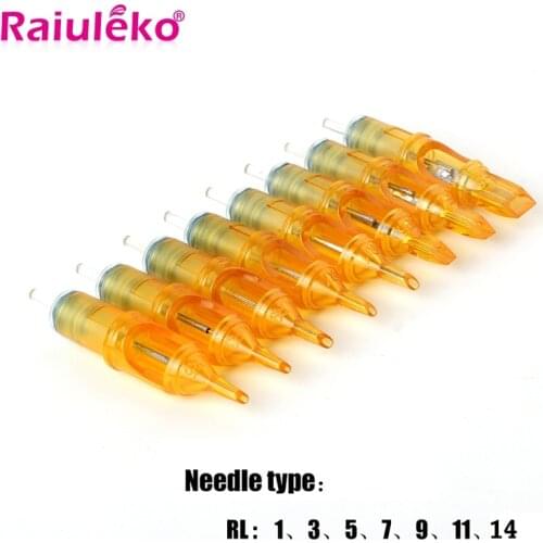 10pcs Pro Disposable Semi Permanent Makeup Tattoo Cartridge Needles Eyebrow Tattoo Pen Machine Supply 1R/3R/5R/7R/9R/11R/14R