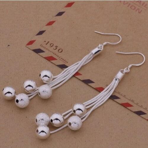 AE324 925 Jewelry Silver Color Wholesale Popular Charm Earrings For Women , Hanging The Hollow Ball /aurajlya Andajeka