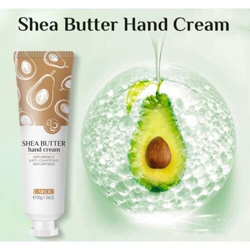 LAIKOU Shea Butter Hand Cream Moisturizing Anti Wrinkles Anti Dryness Anti Chapping Soften Skin Hand Care 30g