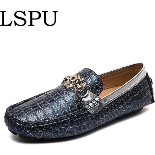 High Quality Printing Men Loafers Slip On Breathable Mens Driving Shoes Fashion Lightweight Moccasins Men Shoes Plus Size 38-48