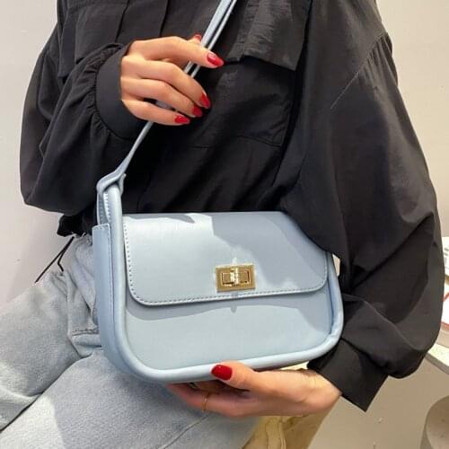 2021 New Korean Style Simple One-shoulder Messenger Handbags 2021 New Stylish Ladies Underarm Bags Popular Small Square Bags