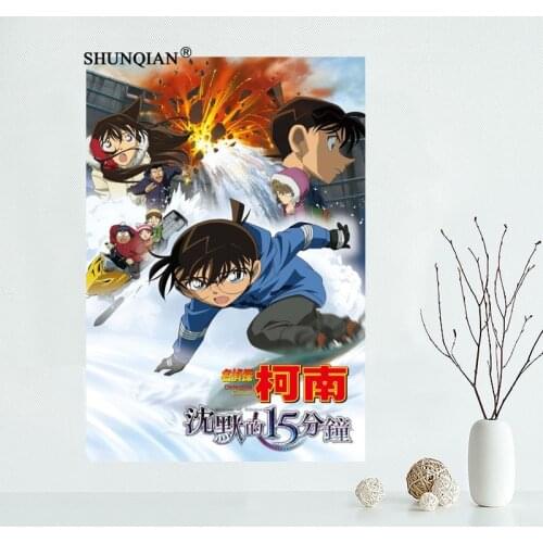 New Custom Detective Conan Canvas Poster Living room decorative wall painting Poster cloth print Fabric Poster
