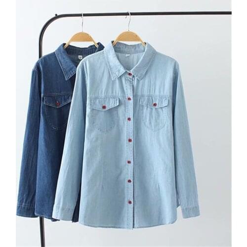 OKXGNZ Womens Denim Shirts