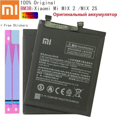 Xiao mi 100% Orginal BM3B 3300mAh Battery For Xiaomi Mi MIX 2 /MIX 2S BM3B High Quality Phone Replacement Batteries
