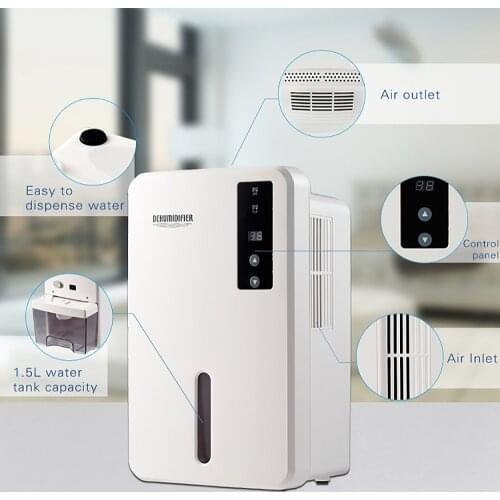 110V 220V Low Noise Dehumidifier for Home 400ML/day Electric Mini Household Dryer Machine Air Cleaning Purifier