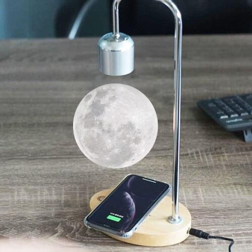 Floating Moon Magnetic Levitation Led Lamp Balance Switch Desk Tabl Levitating Mini 3d Night Light Big Galaxy Printing