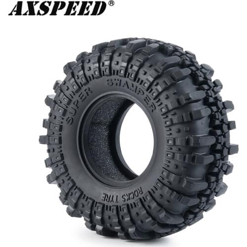1 Set 110mm 1.9 Inch RC 1/10 Rubber Tyres Tires for 1:10 RC Rock Crawler Wheels SCX10 D90 D110 Black