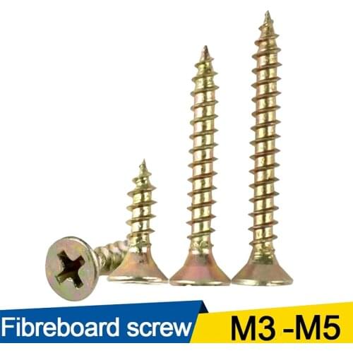 LUCHANG Color zinc plus hard Wood screw phillips head self -tapping screws M3 M3.5 screws furniture wood screws