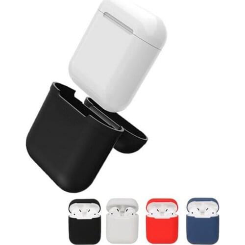 Silicone Earphone cover case skin for Apple AirPods wireless bluetooth earphone accessories for Air Pods headphones Charging Box
