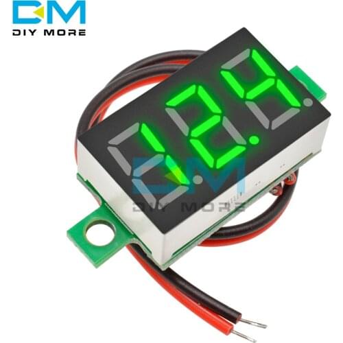 DC 4.7-32V Mini LED Panel Voltage Meter 3-Digital Adjustment Voltmeter Self-powered 0.36'' Inch LED Green Panel DIY KIT