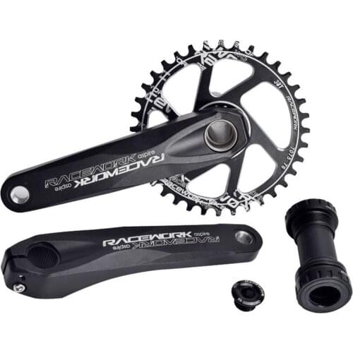 RACEWORK Mountain Bike Crankset Bicycle Cranks Aluminum Alloy Cranks for Bicycle accessories Crank + Bottom Bracket 38T