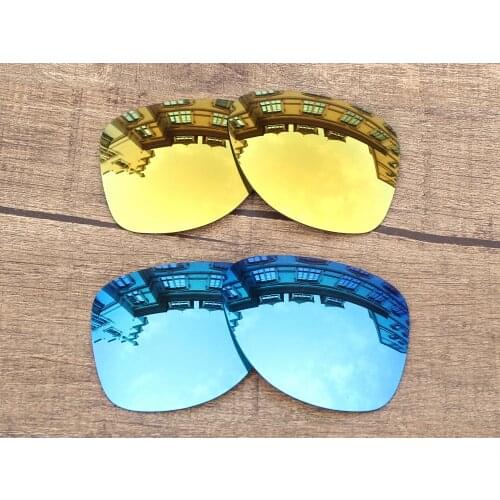 Vonxyz 2 Pairs Ice Mirror & 24K Mirror Polycarbonate Replacement Lenses for-Oakley Dispatch 2 Frame