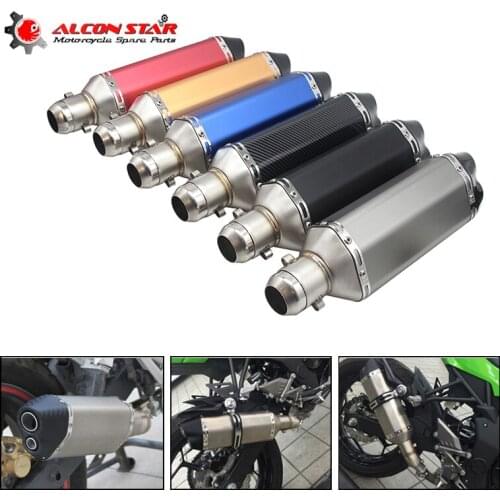 Alconstar- Motorcycle AkExhaust Pipe Muffler Moto Escape System For Honda CB400 CBR250 KTM EXC DUKE For Benelli Slip-on