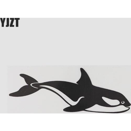 YJZT 16.7CM×6.3CM Personality Lovely Ocean Whale Decal Vinyl Car Stickers 13D-1152