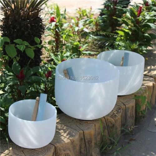10"C,8"DDE,11"F,12"A,13"B crystal singing bowl and one 16mm F