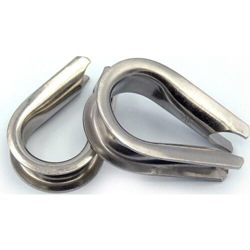 10PCS/lot)M14 14mm SS304 Stainless Steel Wire Rope Cable Thimbles Galvanized Fastners Rigging Hardware For 14MM Wire Rope Cable