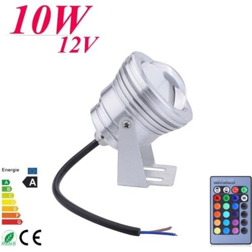 10W DC 12V RGB LED Underwater Lamp IP67 Waterproof Fountain Pool Pond Fish Tank Aquarium LED Light Lamp With Remote Controller