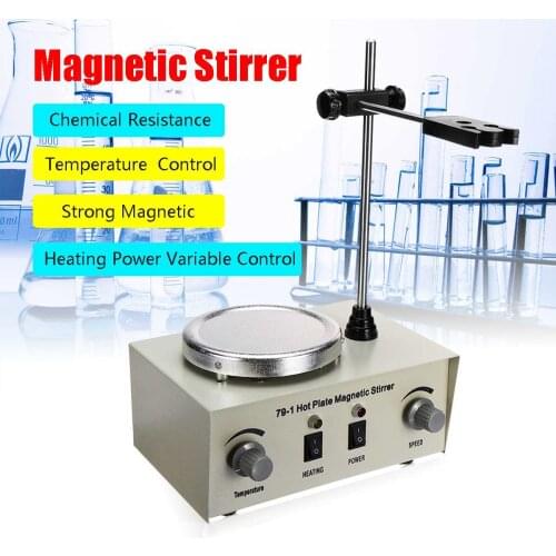 220V/110V Heating Magnetic Stirrer Lab Mixer Machine 79-1 Hot Plate Magnetic Stirrer Lab Dual Control Mixer for stirring 1000ML