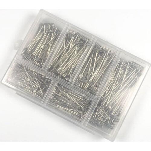 450 pcs/set T pins for Wigs Making/Display On Foam Head 27/32/38/45/53mm Long T-pins Sewing Hair Needles Leather Styling Tool
