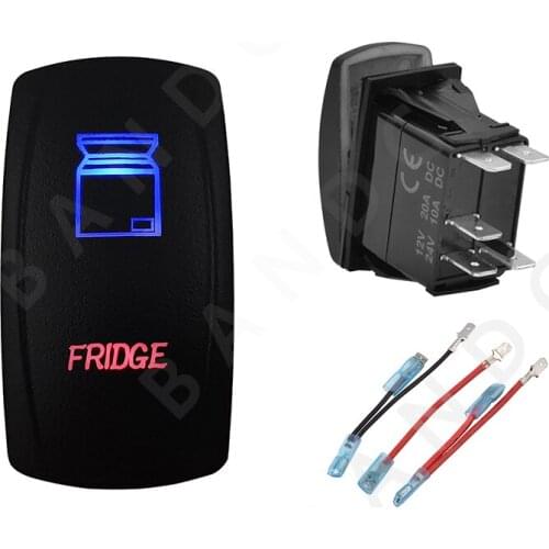 Car Boat Marine FRIDGE Rocker Switch SPST Laser Blue&Red Led ON-OFF for ARB RV Camping Accessories，Car Tuning Part，Jumper Wires