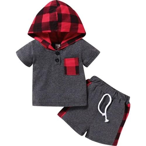 Infant Baby Boy Clothes Outfit Short Sleeve Tops Camouflage Pants 2pcs Set Summer Kids Clothes 2021