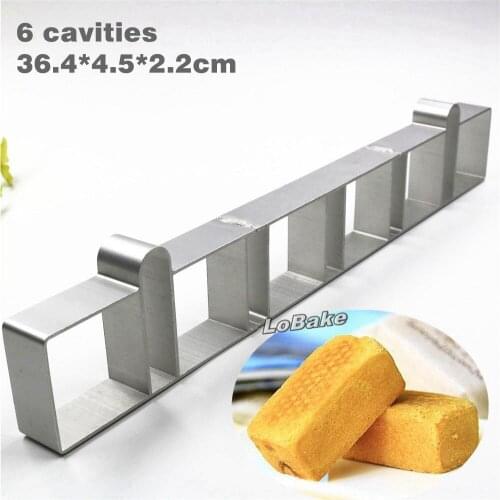 6 cavities High quality shape pineapple cake pie biscuit cutter aluminum alloy metal cookie bread mousse mold for cake tools