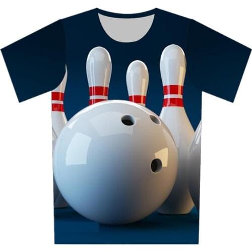 Joyonly 2018 Summer Children Printing Bowling T-shirt O-Neck Short Sleeve Casual Boys Girls Baby Kids T Shirt Cool Tees 4-20Y