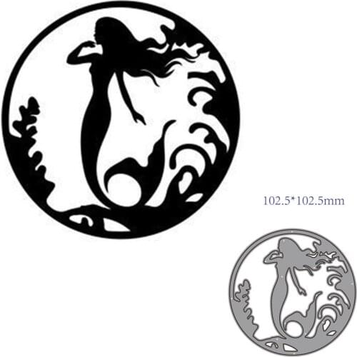 Metal cutting dies cut die mold Mermaid decoration Scrapbook paper craft knife mould blade punch stencils dies